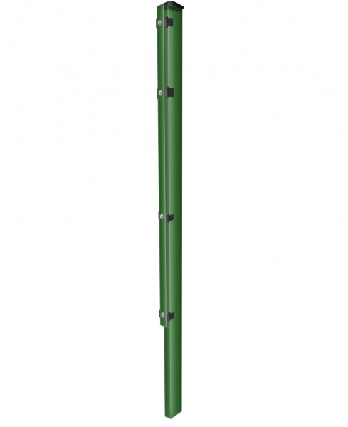 Zaunpfosten zum Einbetonieren mit Abdeckleisten Grün für Zaunfelder Höhe 83 cm