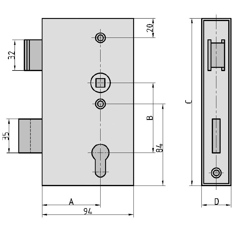 Schlosseinsatz für Gartentore & Zauntüren günstig kaufen
